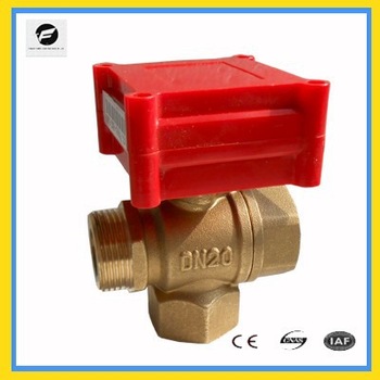 3 way motor ball valve T flow L flow 12v 24v 220v for solar water system