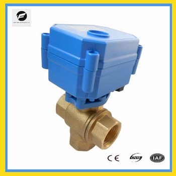 3 way motor ball valve T flow for auto equipment solar water system water heater