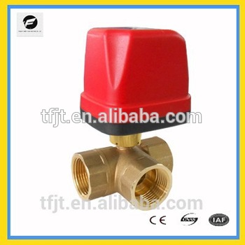 3 way brass motorized ball valve 12v 24v 220v with good quality 3 4 1 for water isolation water treatment