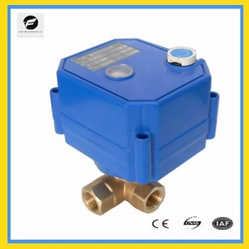 3 way brass motorizd valve water shut off valve 1 4 3 8 1 2