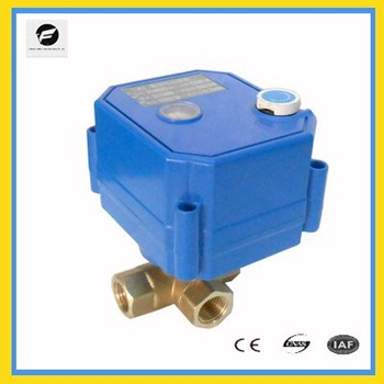 3 way brass motorizd valve water shut off valve 1 4 3 8 1 2