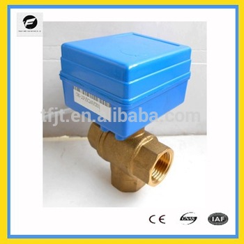 3-way CWX-15 Series DC5V ,DC12V Auto-Shut DC12V control valves for chilled water project system