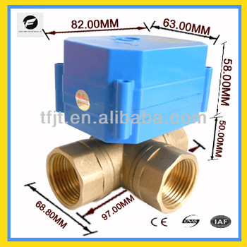 3-6V,12VDC three-way motorized valve for Irrigation equipment,drinking water equipment