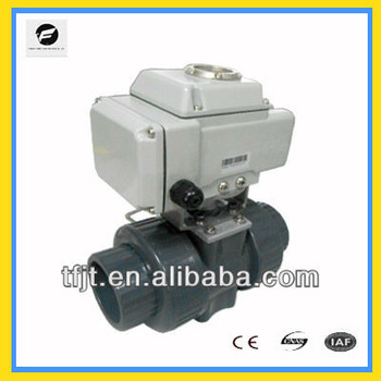 CTB 025 2 UPVC 2 way UPVC AC220V motorized ball valve with manual override function