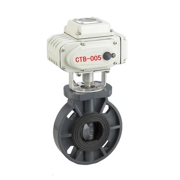 DN25 DN500 UPVC electric butterfly valve for water treatment
