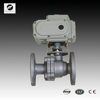 electric motor actuator ball valve L flow T flow flange type asa 150 stainless steel