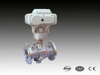 electric motor actuator ball valve L flow T flow flange type asa 150 stainless steel