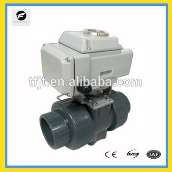 CTB series two way and three way 12v 24v 220v motorized upvc ball valve plastic electric actuator