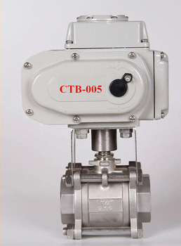 stainless steel 2 way electric actuator ball valve 0 10V input signal 3 inches 220v for industrial
