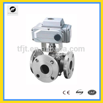2 inches,3inches 2 way stianless steel electric AC220V motor actuator ball valve L flow T flow flange type asa 150#