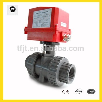 AC220V UPVC electric control valve with DN15-DN50 for Irrigation system,cooling/heating system,Low voltage plumbing system