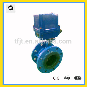 CTF 010 AC220V Cast Iron DN100 Flange Electric Valve for water treatment auto control project