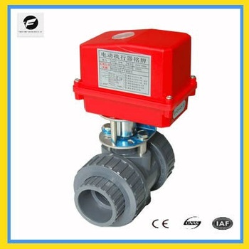 2 way actuator ball valve with 220V open close type smooth connection PVC
