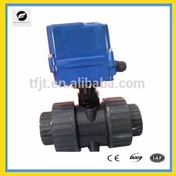 CTF series UPVC plastic solenoid operated ball valve 2 for for water threatmentproject CE abd ISO approved