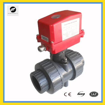 PVC 2 way motorized water valve 220V 50HZ 1 6MPA for pvc pipe