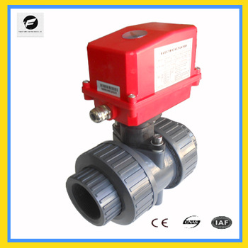 2 Way Motorized PVC shut off Ball Valve with electric actuator price replace the manual valve