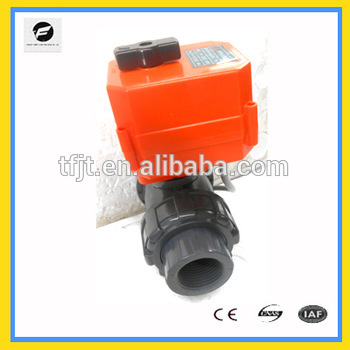 3 way 12V motorized valve electric motor operated valve with manual override For water treatment water divert