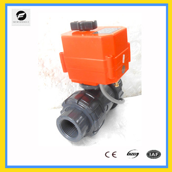 CTF 001 1 0MPA DC12V 24v PVC 2 dn50 electric motorized ball valve with actuator