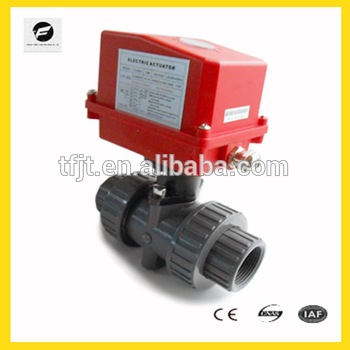 CTF-002 20NM 220V/AC UPVC electric ball valve for water treatment,for water treatmen ,chill water system