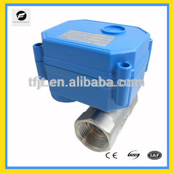 2 way 1 2 3 4 SS304 motorised ball valve with 12V 24V 110V 220V for Fan Coil and HVAC replace solenoid valve