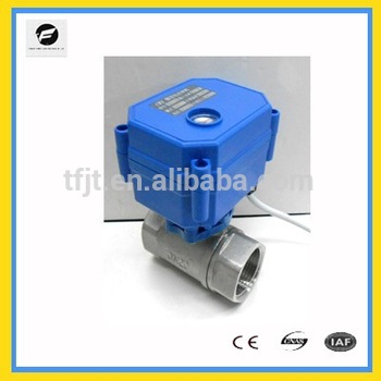 2 way 1 2 3 4 SS304 motorised ball valve with 12V 24V 110V 220V for Fan Coil and HVAC replace solenoid valve
