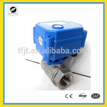 2 way 1 2 3 4 SS304 motorised ball valve with 12V 24V 110V 220V for Fan Coil and HVAC replace solenoid valve