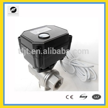 DC5V 3 way G3 4 DN20 reduce port CR03 3wires control Stainless steel T flow electrical valve