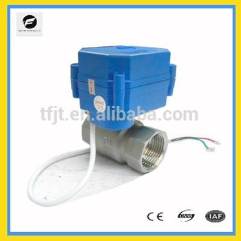 2 way CR05 mini DC3 6V 3 4 NPT Stainless Steel 304 motorized operated ball valve with 5wires
