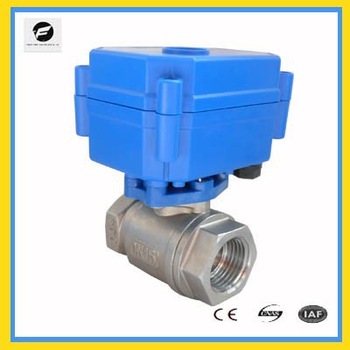 2 way stepper motor ball valve with mini actuator 5v 12v 24v 220v