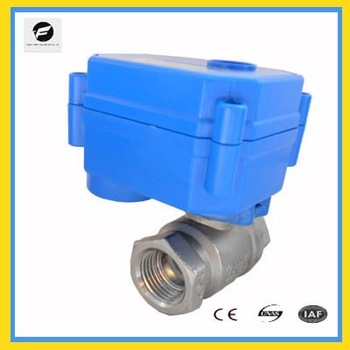 2 way stepper motor ball valve with mini actuator 5v 12v 24v 220v
