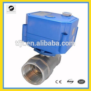 DC12V motorized electric valve with position indicator and manual override function for instead of solenoid valve