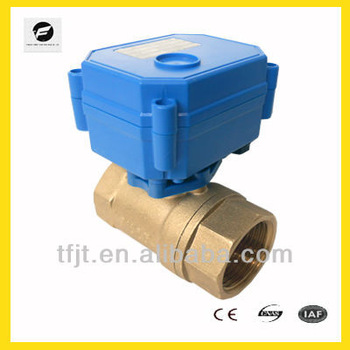 3v 6v 12v 24v 110v 220v 3 way brass motorized ball valve for HVAC system