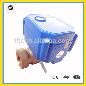 Mini Brass 2way dn15 1 2 motor valve with actuator for water meter open and closed
