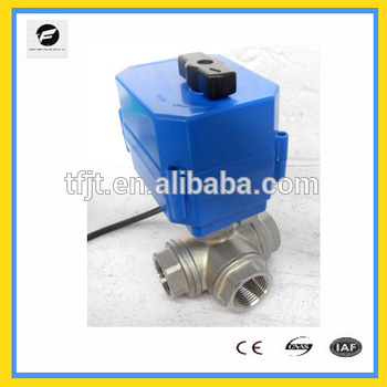 Stainless Steel Mini Dimension Electronic 3-way Valve Ball For Small Equipment