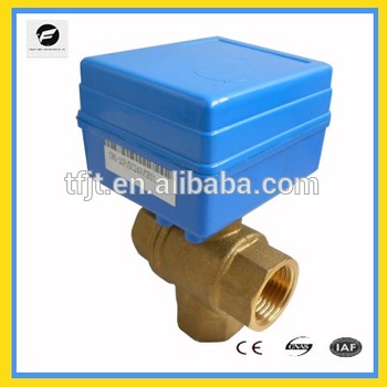 DN15 DN20 T flow 24v 220v CWX 1 0 3 way mini electric motor brass ball valve