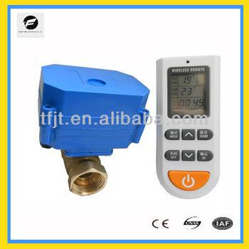 mini electric wireless <font color='red'>contro</font> shut offl valve with temperature regulation