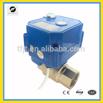 CWX-25S DC5V DN20 and DN25 electric motor valve with plated brass two way valve