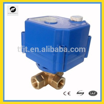 DC12V 3 way 2wires 1 4 motor ball valve DC3 6V control for Irrigation equipment drinking water equipment solar water heaters