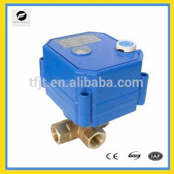 DC12V 3 way 2wires 1 4 motor ball valve DC3 6V control for Irrigation equipment drinking water equipment solar water heaters