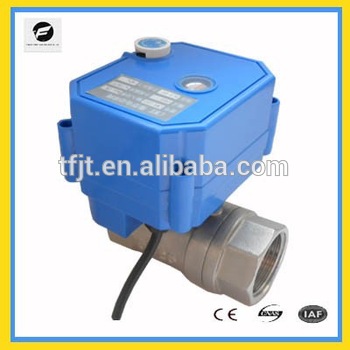CWX 2 way or 3 way electric ball motorized water valve DC3 6v 12v 24v with stainless steel material and manual override function