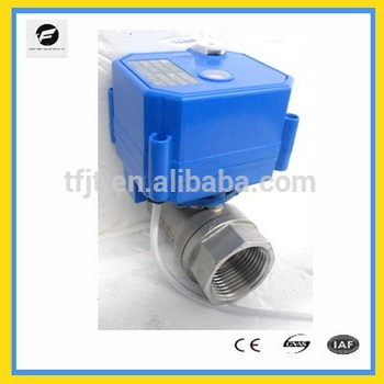 NSF61 2 way DC9 24V CR04 3 4 Stainless Steel Normal Closed Open Motor ball Valves for Leak detection water shut off system