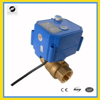 25S 9 24volt brass motor operated water valve with manual override function for FUC