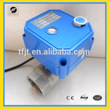 2 way motorized ball valve with manual override function 2 wires 3 wires for HVAC water leakage detector water treatment