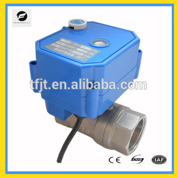 CWX-25S 3/4’’ DN20 stainless steel 2-way motorized ball valve DC3-6v CR05 five wires with manual override and position feedback