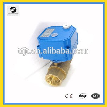 CWX-25S 1/4’’ DN8 brass 2-way motorized ball valve DC3-6v CR02 three wires electric ball valve with manual function