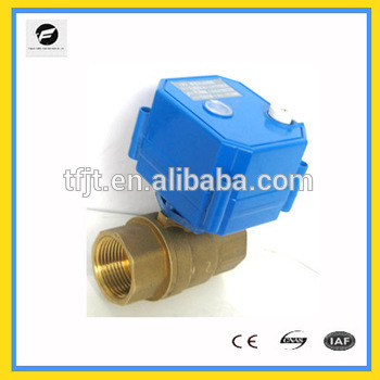 CWX-25S 1/4’’ DN8 brass 2-way motorized ball valve AC220v AC85-265v CR04 two wires electric ball valve with manual override fun