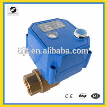 CWX-25S 3/8’’ DN10 brass 2-way motorized ball valve DC3-6v CR01 two wires electric ball valve with manual override function