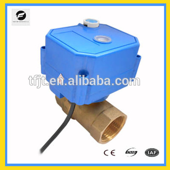 CWX-25S 3/8’’ DN10 brass 2-way motorized ball valve DC12v CR05 five wires electric ball valve with feedback signal and manual