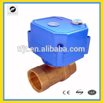 CWX-25S 3/8’’ DN10 brass 2-way motorized ball valve DC3-6v CR05 five wires electric ball valve with feedback signal and manual