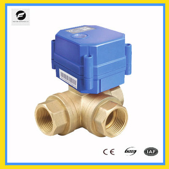 3way 220VAC 3wires control 1 electric automotive control valve with position indicator